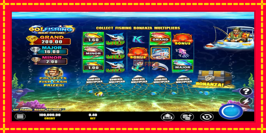 Go! Fishing: Reelin Fortunes mesin slot dengan animasi cerah, gambar 2