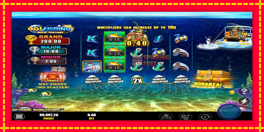 Go! Fishing: Reelin Fortunes mesin slot dengan animasi cerah, gambar 3