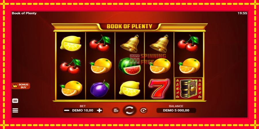 Book of Plenty mesin slot dengan animasi cerah, gambar 2