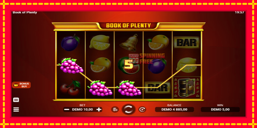 Book of Plenty mesin slot dengan animasi cerah, gambar 3