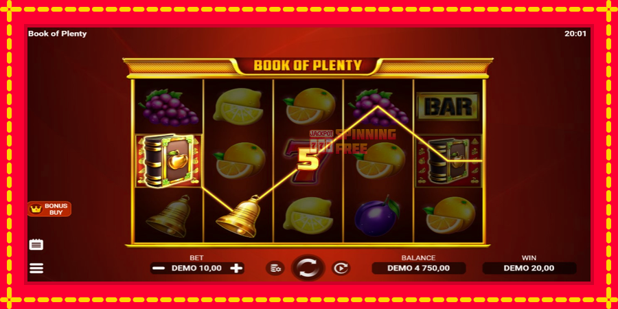 Book of Plenty mesin slot dengan animasi cerah, gambar 4