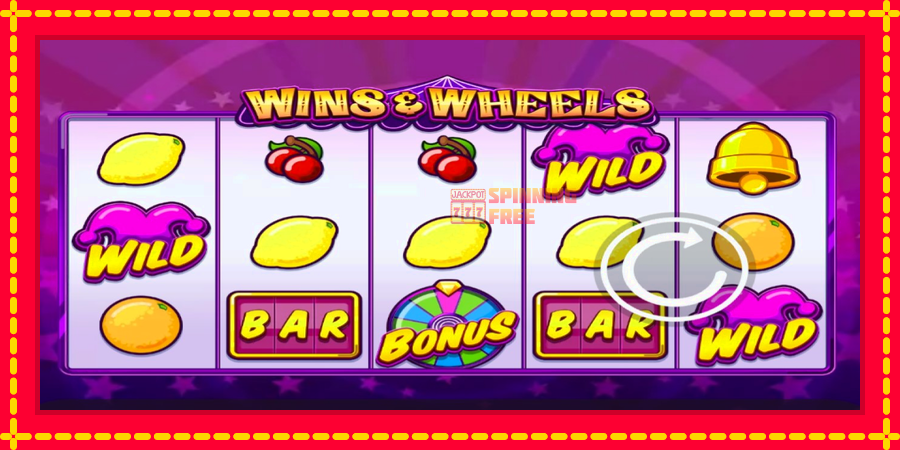 Wins & Wheels mesin slot dengan animasi cerah, gambar 1