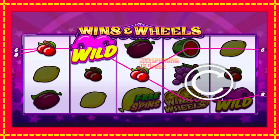 Wins & Wheels mesin slot dengan animasi cerah, gambar 2