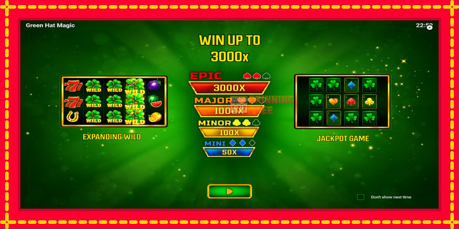 Green Hat Magic mesin slot dengan animasi cerah, gambar 1