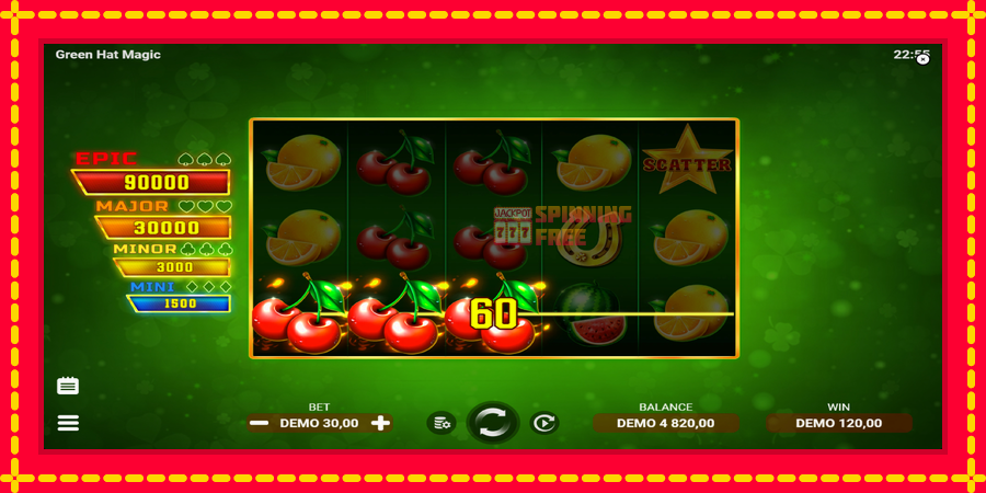 Green Hat Magic mesin slot dengan animasi cerah, gambar 4