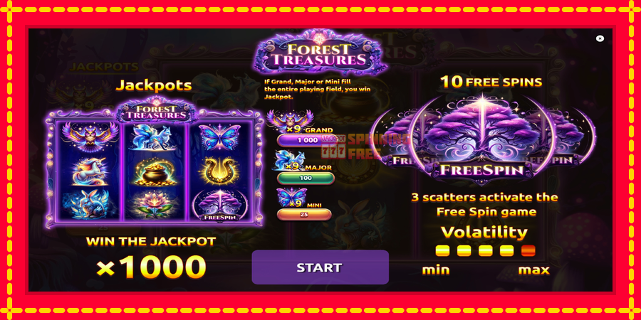 Forest Treasures mesin slot dengan animasi cerah, gambar 1