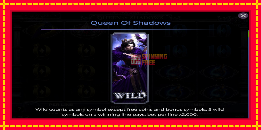 Queen of Shadows mesin slot dengan animasi cerah, gambar 4