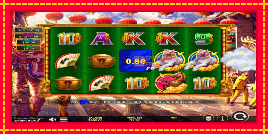 Thundering Shenlong mesin slot dengan animasi cerah, gambar 2