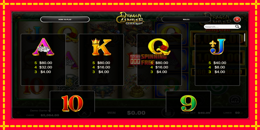 Dragon Climber Quad Shot mesin slot dengan animasi cerah, gambar 4