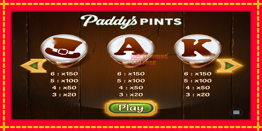 Paddys Pints mesin slot dengan animasi cerah, gambar 6