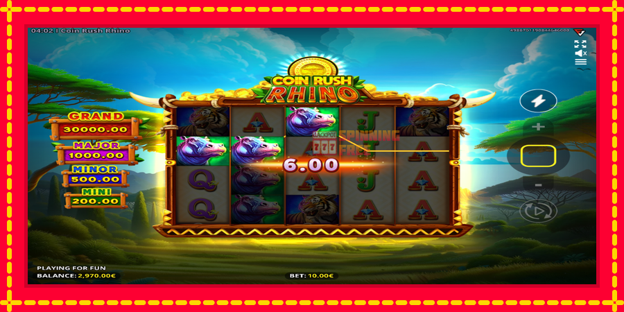 Coin Rush Rhino mesin slot dengan animasi cerah, gambar 3