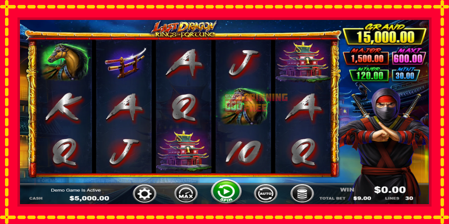 Last Dragon - Rings of Fortune mesin slot dengan animasi cerah, gambar 1