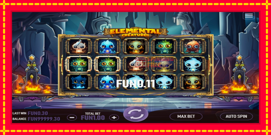 Elemental Creatures mesin slot dengan animasi cerah, gambar 3