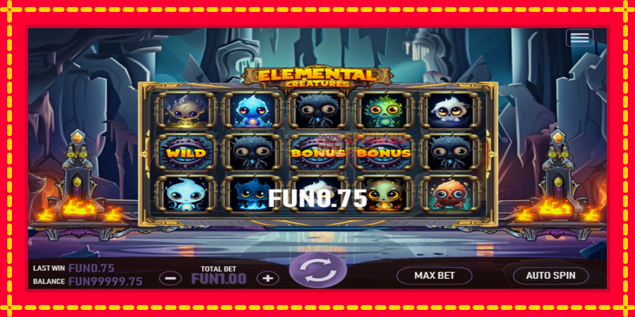 Elemental Creatures mesin slot dengan animasi cerah, gambar 4