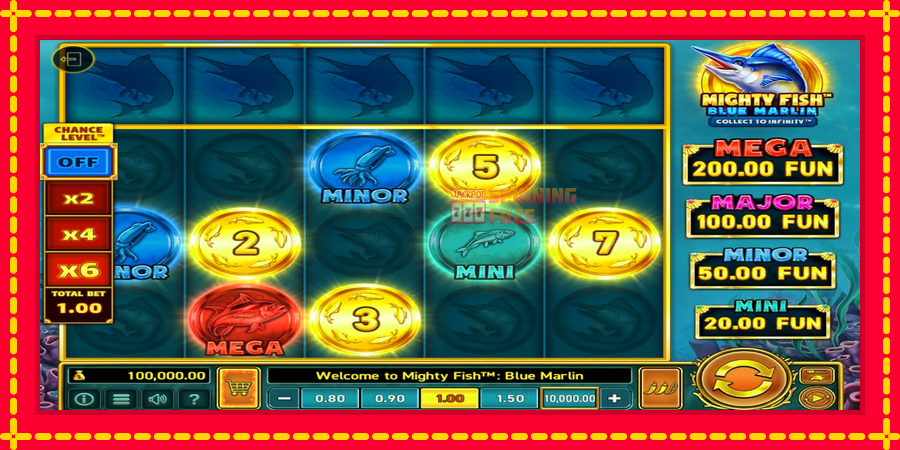 Mighty Fish: Blue Marlin mesin slot dengan animasi cerah, gambar 1