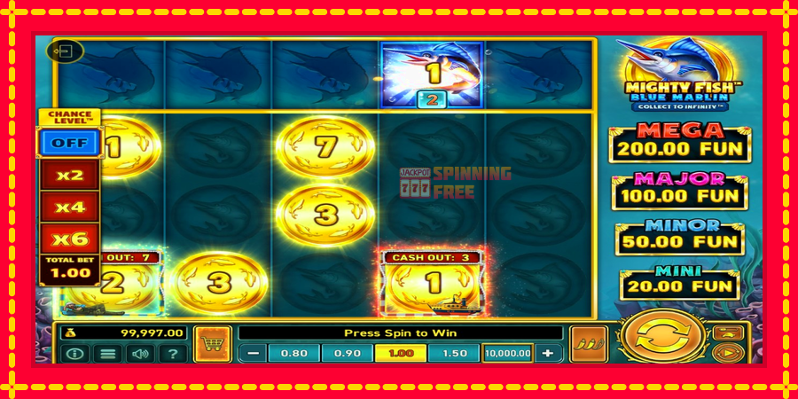 Mighty Fish: Blue Marlin mesin slot dengan animasi cerah, gambar 2