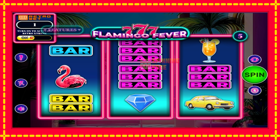 777 - Flamingo Fever mesin slot dengan animasi cerah, gambar 1