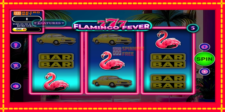 777 - Flamingo Fever mesin slot dengan animasi cerah, gambar 3