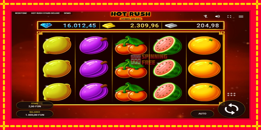 Hot Rush Stars Deluxe mesin slot dengan animasi cerah, gambar 1