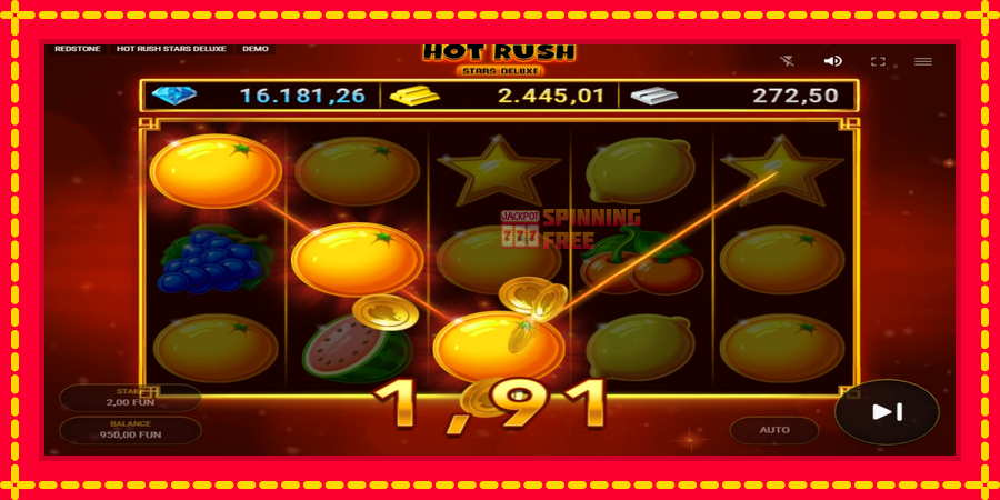 Hot Rush Stars Deluxe mesin slot dengan animasi cerah, gambar 2