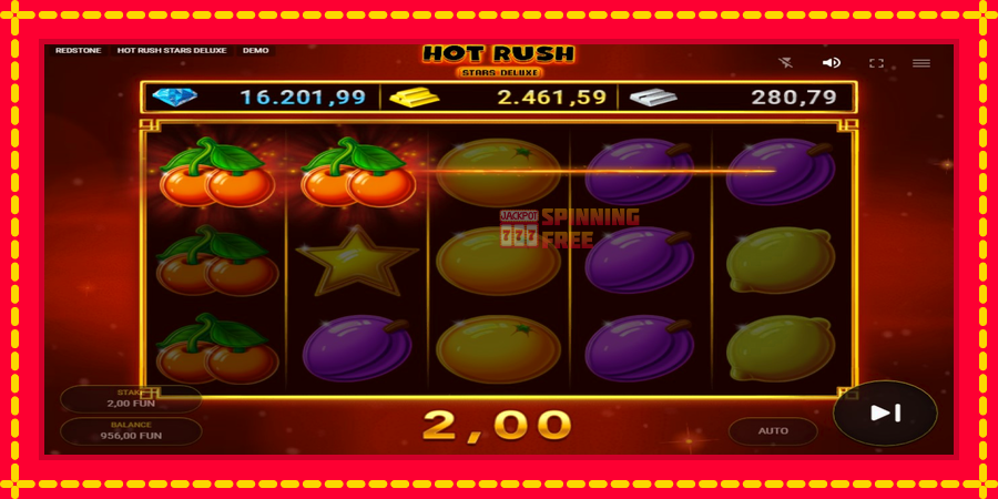 Hot Rush Stars Deluxe mesin slot dengan animasi cerah, gambar 3