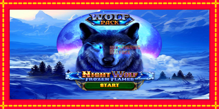 Night Wolf - Frozen Flames mesin slot dengan animasi cerah, gambar 1