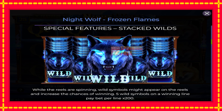 Night Wolf - Frozen Flames mesin slot dengan animasi cerah, gambar 4