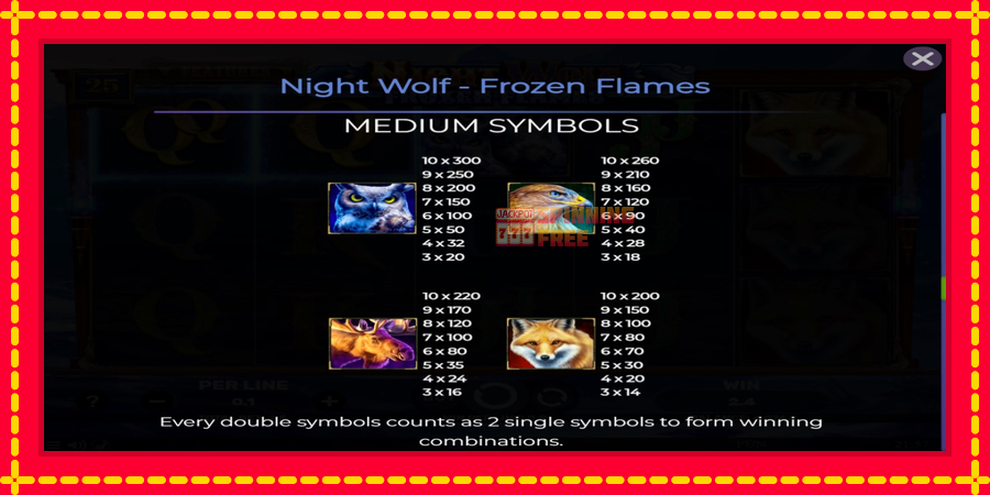 Night Wolf - Frozen Flames mesin slot dengan animasi cerah, gambar 7