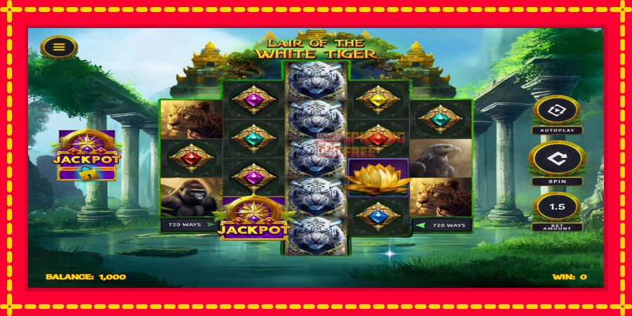 Lair of the White Tiger mesin slot dengan animasi cerah, gambar 2