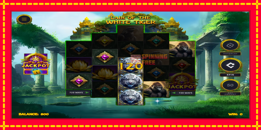 Lair of the White Tiger mesin slot dengan animasi cerah, gambar 3