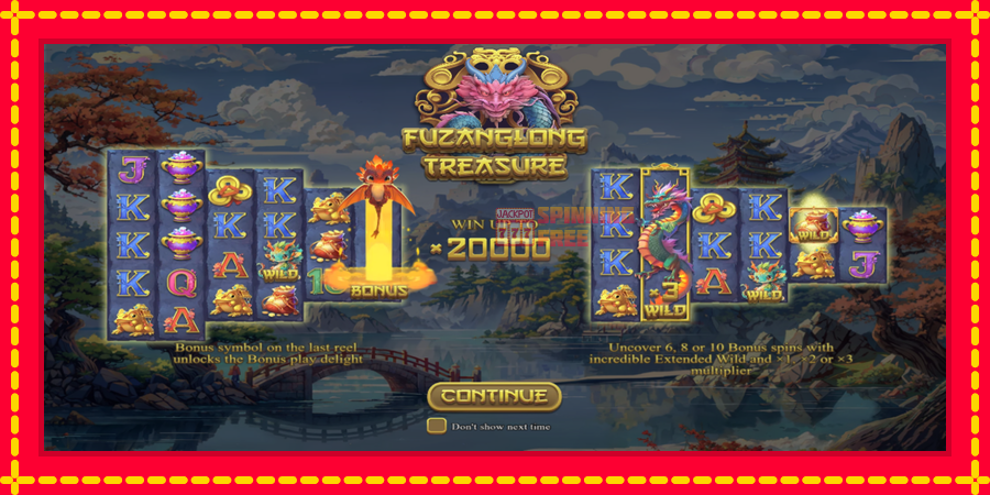 Fuzanglong Treasure mesin slot dengan animasi cerah, gambar 1