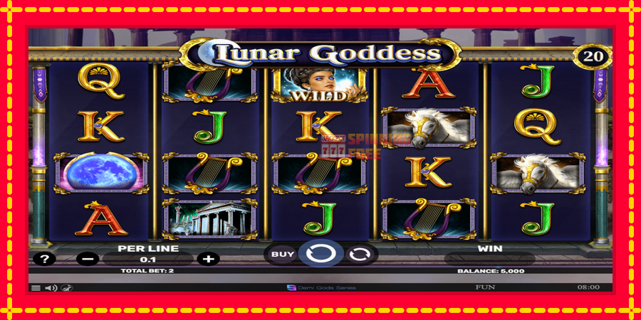 Lunar Goddess mesin slot dengan animasi cerah, gambar 2