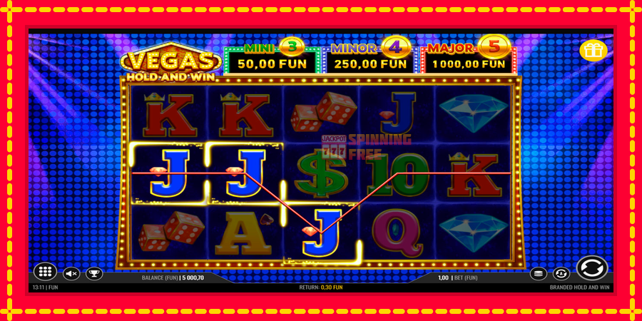 Vegas Hold and Win mesin slot dengan animasi cerah, gambar 3