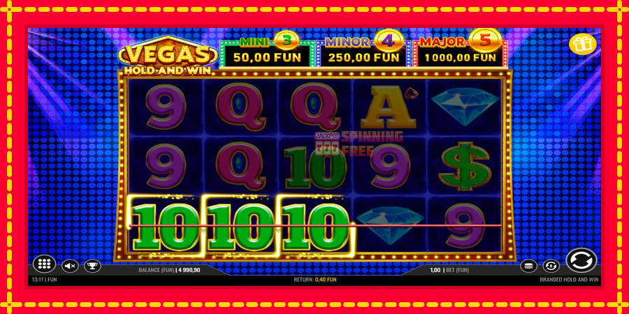 Vegas Hold and Win mesin slot dengan animasi cerah, gambar 5