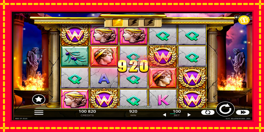 Rise of Zeus mesin slot dengan animasi cerah, gambar 2