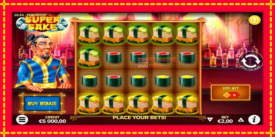 Super Sake mesin slot dengan animasi cerah, gambar 1