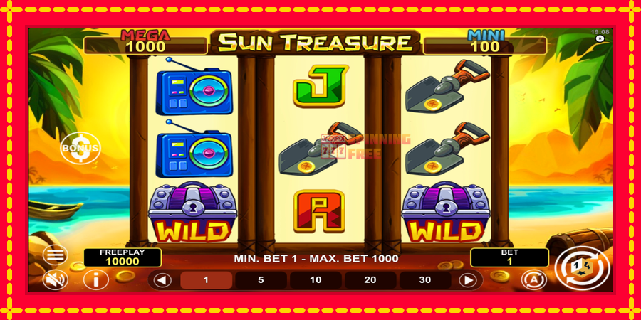 Sun Treasure Hold & Win mesin slot dengan animasi cerah, gambar 2