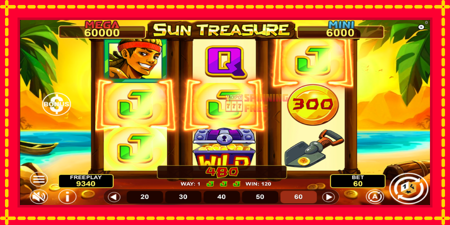 Sun Treasure Hold & Win mesin slot dengan animasi cerah, gambar 3