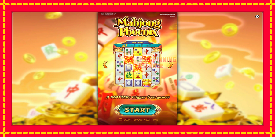 Mahjong Phoenix mesin slot dengan animasi cerah, gambar 1