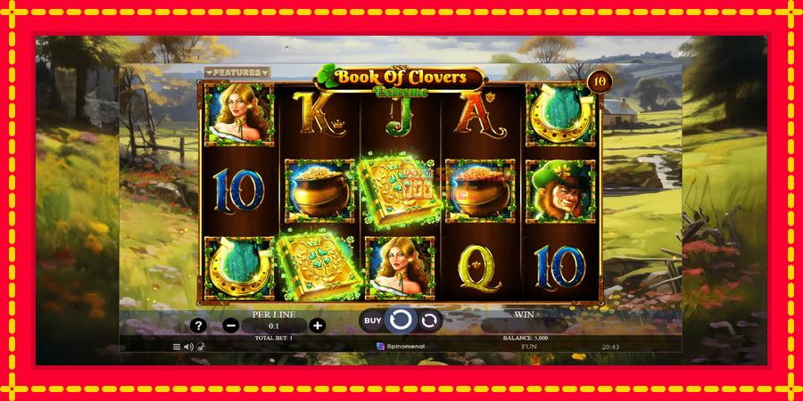 Book of Clovers - Extreme mesin slot dengan animasi cerah, gambar 2