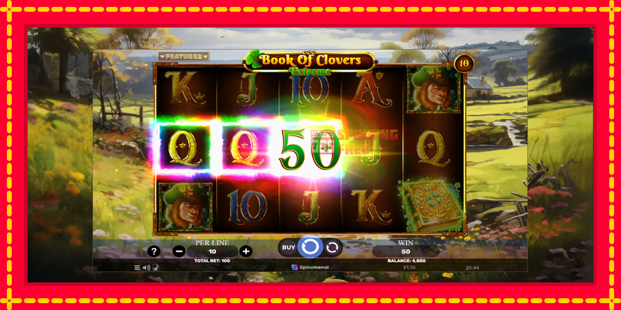 Book of Clovers - Extreme mesin slot dengan animasi cerah, gambar 3