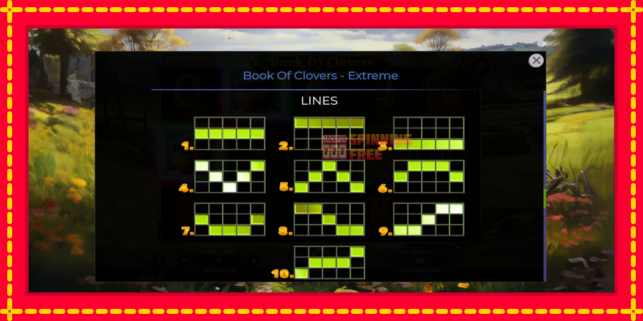 Book of Clovers - Extreme mesin slot dengan animasi cerah, gambar 7