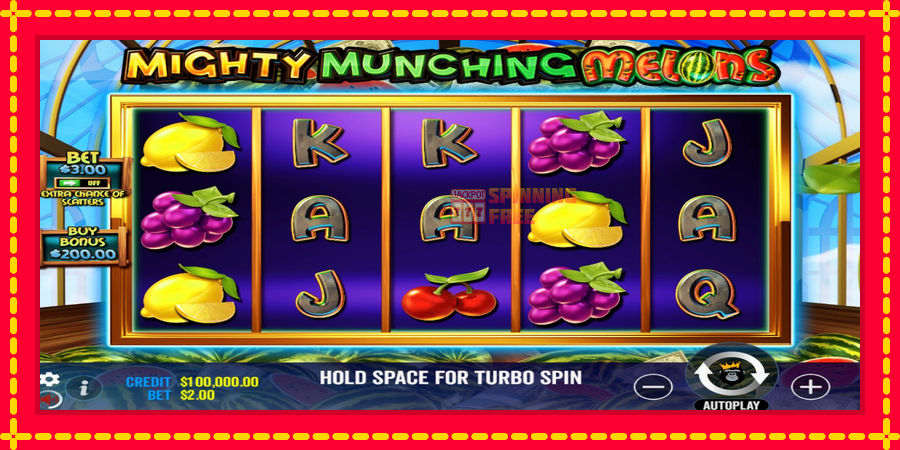 Mighty Munching Melons mesin slot dengan animasi cerah, gambar 2