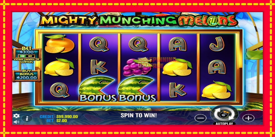 Mighty Munching Melons mesin slot dengan animasi cerah, gambar 3