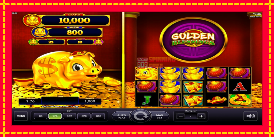 Golden Blessings mesin slot dengan animasi cerah, gambar 2