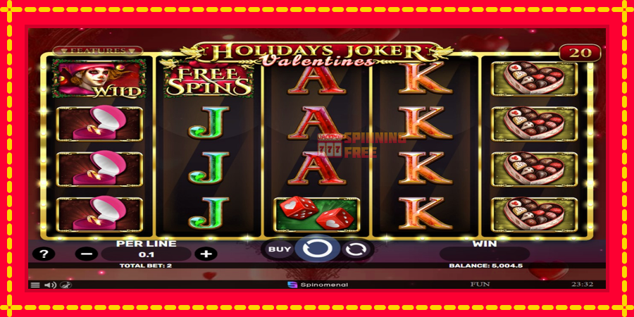 Holidays Joker - Valentines mesin slot dengan animasi cerah, gambar 2