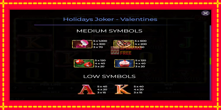 Holidays Joker - Valentines mesin slot dengan animasi cerah, gambar 6