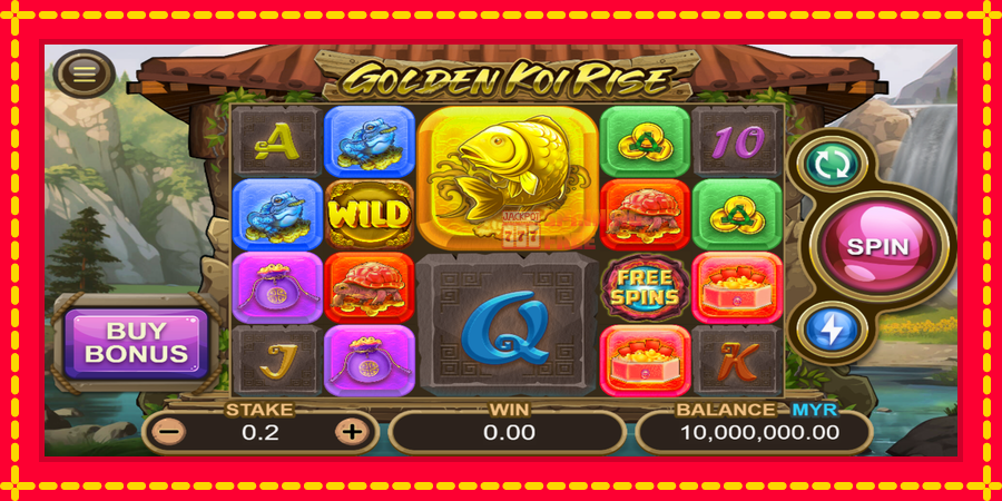 Golden Koi Rise mesin slot dengan animasi cerah, gambar 2