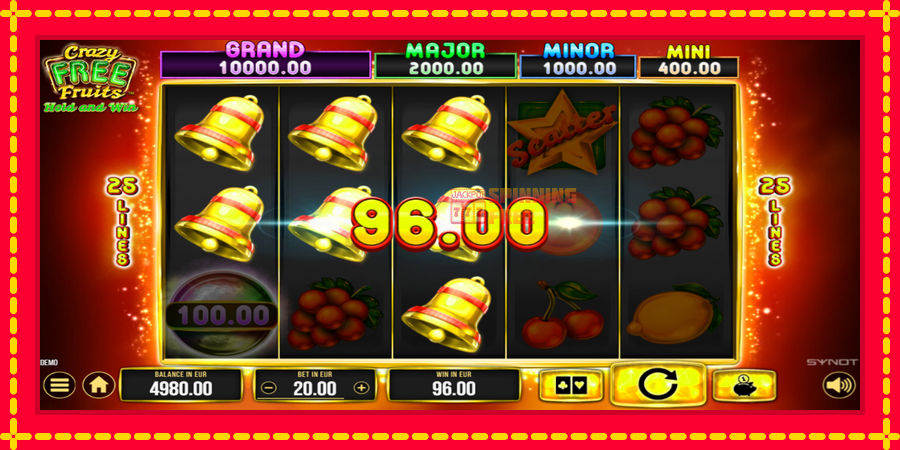 Crazy Free Fruits mesin slot dengan animasi cerah, gambar 2