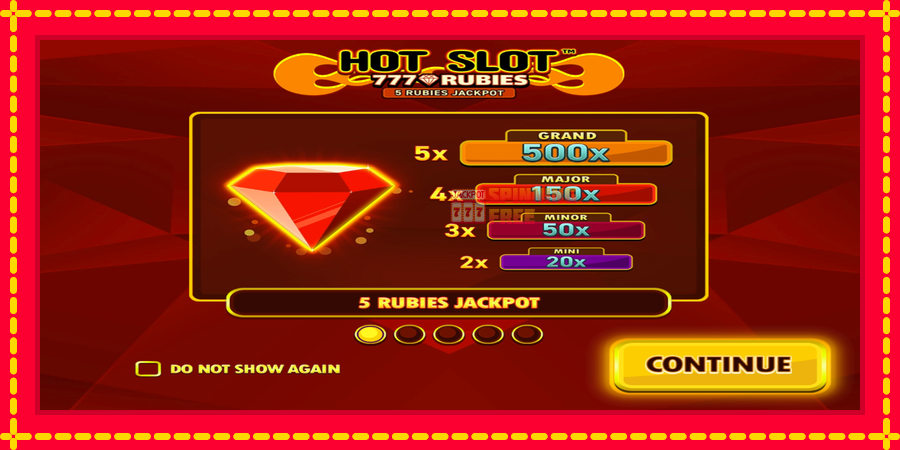 Hot Slot 777 Rubies Extremely Light mesin slot dengan animasi cerah, gambar 1